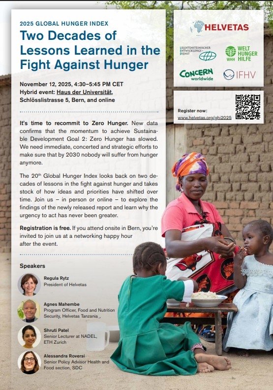 Bild von Einladung: Vorstellung Global Hunger Index 2025 in Bern & online